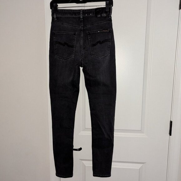 Nudie Jeans Co Hightop Tilde Night Spirit Dark Wash Rinse High Rise Tight Pant 6 - Picture 7 of 12